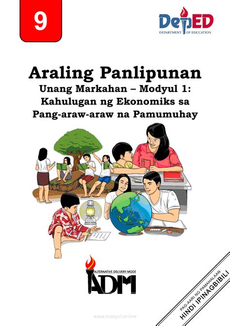 Araling Panlipunan 9 Modyul 1: Kahulugan ng .